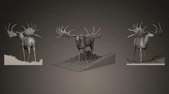 Статуэтки животных (Лось, STKJ_0358) 3D модель для ЧПУ станка